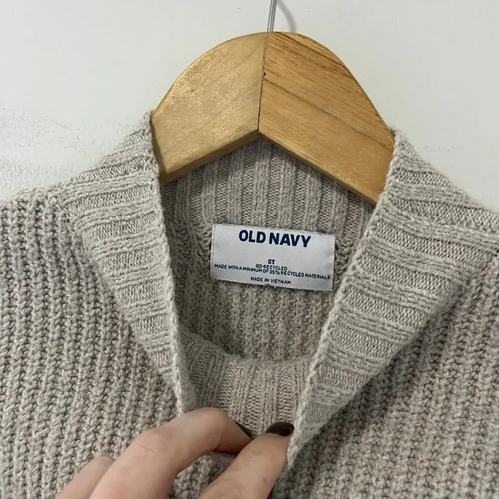 Old Navy Girl's Gray Mockneck Knit Sweater Size 5T
